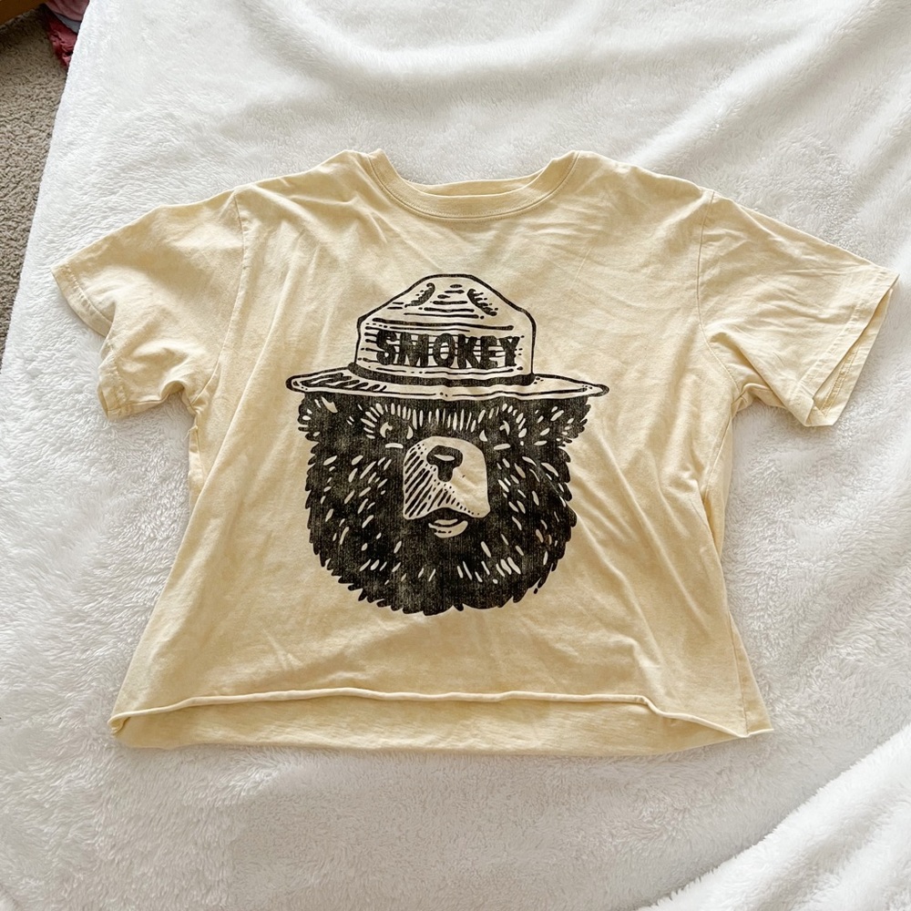 Smokey the Bear printed crop top